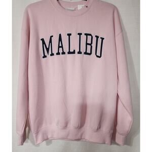 MALIBU women's small pink sweatshirt NWT